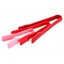 3 red cooking tongs