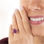 Bague bouton de rose Améthyste