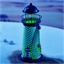 Blue LED lighthouse