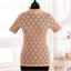 High-necked lace T-shirt Flesh-coloured - size XL
