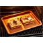 Copper coloured tray for convection oven