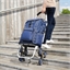 Chariot de courses bleu