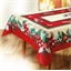 Poinsettia and Christmas tree tablecloth
