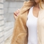 Veste zippée chaude beige