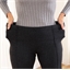 Pantalon jacquard noir ou gris