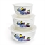 Lot de 3 bols avec couvercle oiseaux