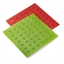 2 carrés silicone rouge/vert