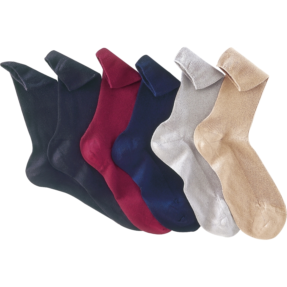 Lot 6 Paires Chaussettes Longues Femme - Coton Motif Carreaux Sport/Quotidien
