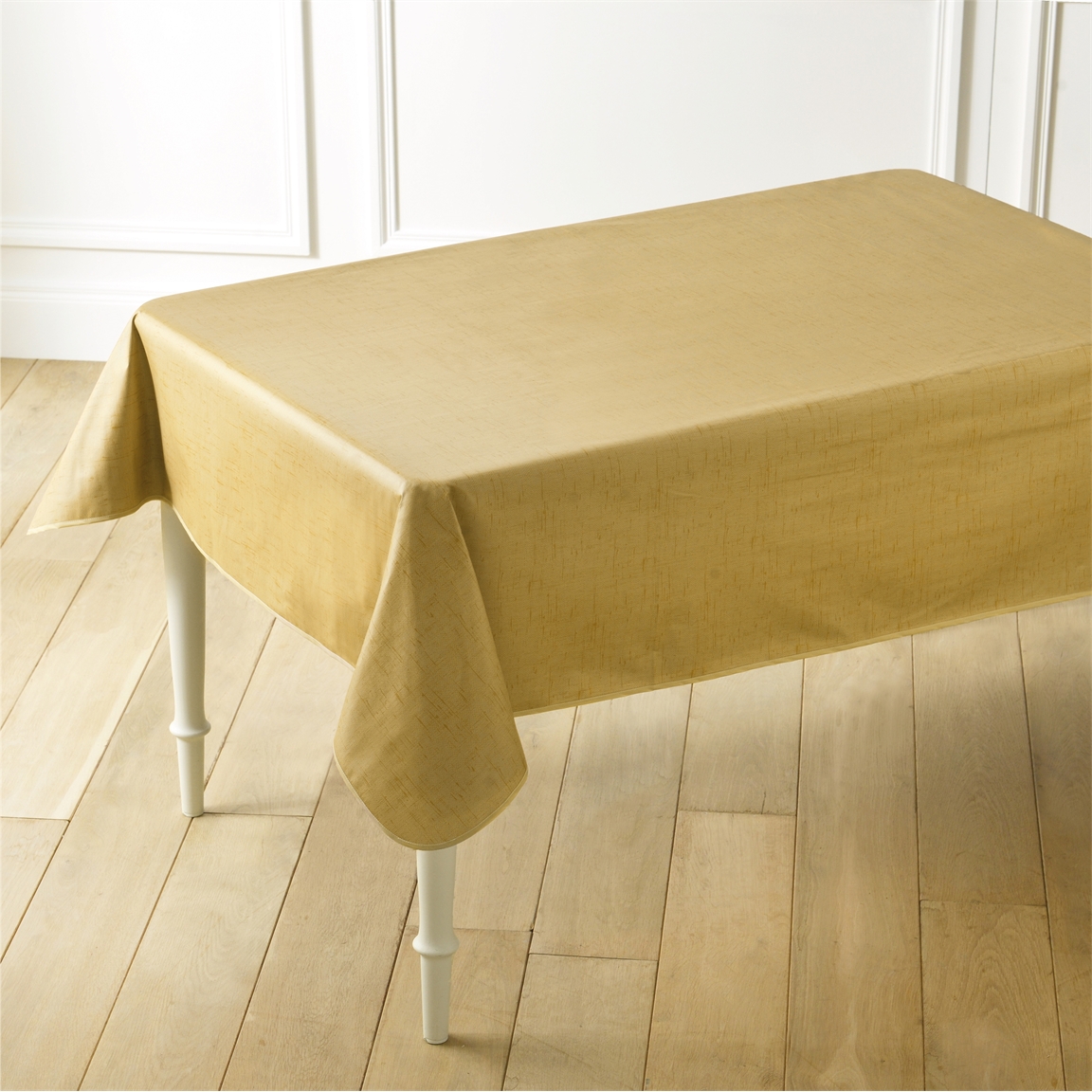 Nappe De Table Rectangulaire Imperméable PVC Rustique Kaki 120x180cm