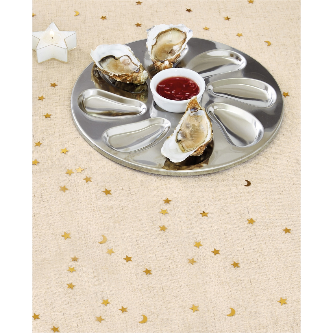 Fourchettes à huîtres inox Acanthe par lot de 6 : Stellinox