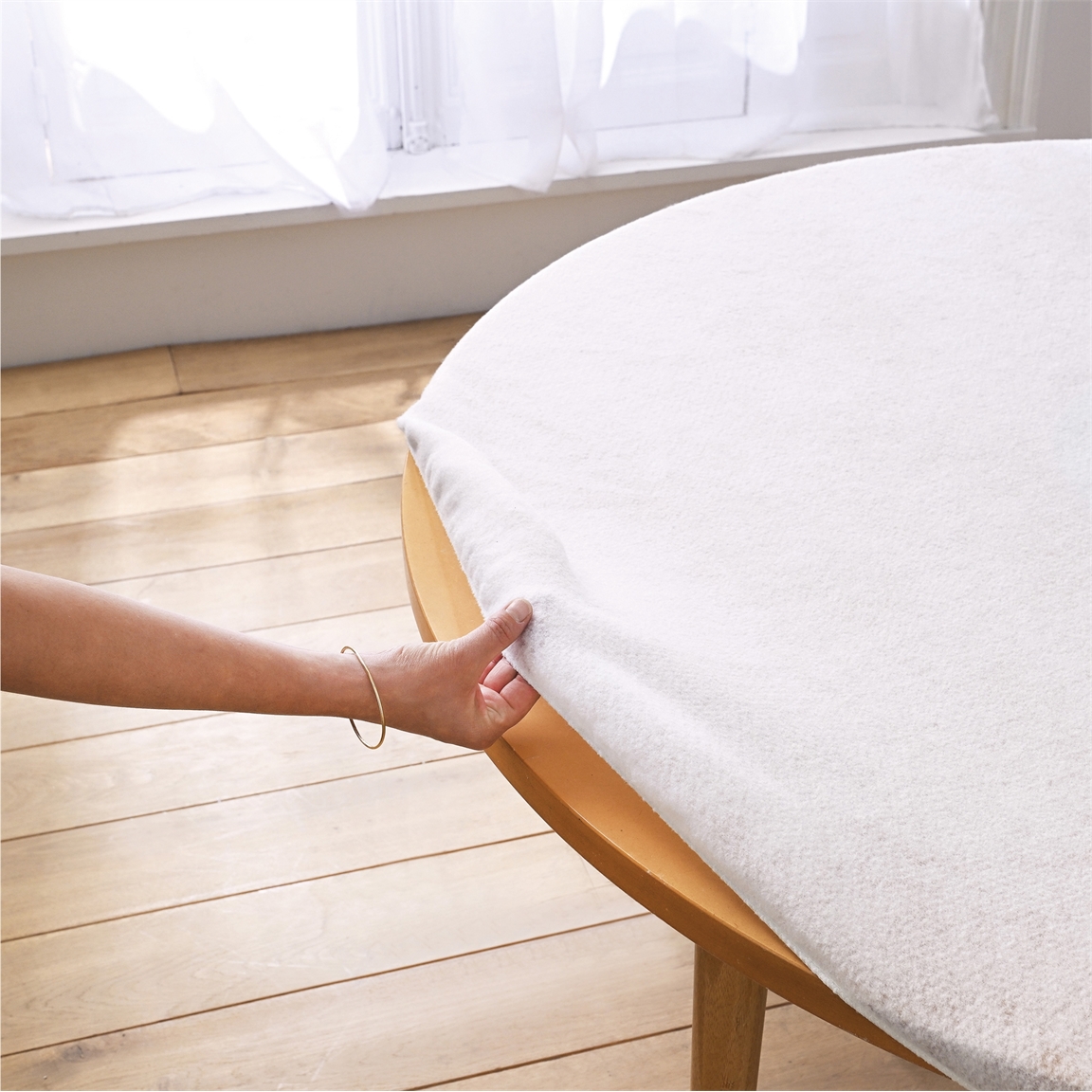 Sous Nappe Protège Table Bulgo 140x220cm Blanc