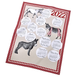 3 torchons calendrier 2022 (ânes + chiens + chats)