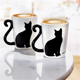 Lot de 2 mugs anses chat