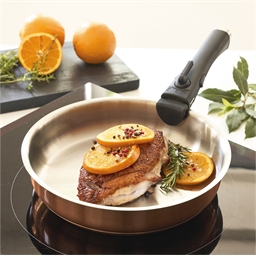 Lot de 3 poêles inox effet cuivré - Pradel