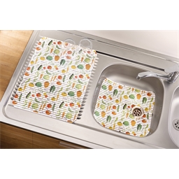 Lot de 2 tapis d'évier légumes