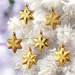 6 étoiles dorées Noël