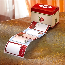 Rouleau 100 étiquettes cadeau