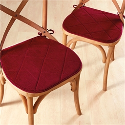 Galettes de chaise à mémoire de forme bordeaux