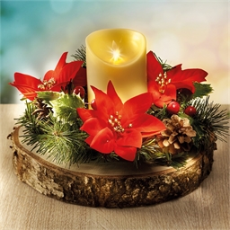 Centre de table Poinsettias LED