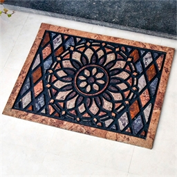Tapis extérieur rosace