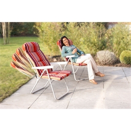 Lot de 2 transats / 2 chaises rayures