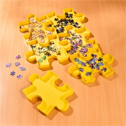 Lot de 6 boîtes range-puzzle empilables