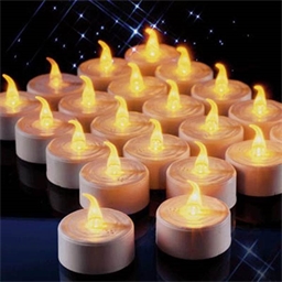 Set of six LED flame candles