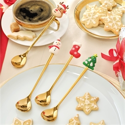 Lot de 4 cuillères de Noël