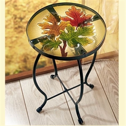 Oak leaf pedestal table