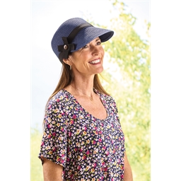 Chapeau tressé cousu Bleu