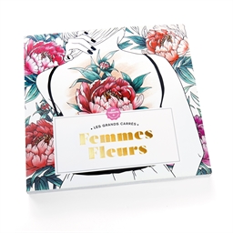 Grands carrés d'art thérapie Femmes fleurs
