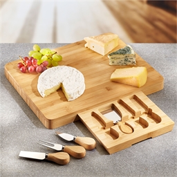 Bamboo cheese board set