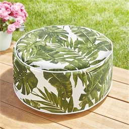 Pouf feuilles tropicales
