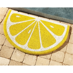 Tapis citron demi-lune