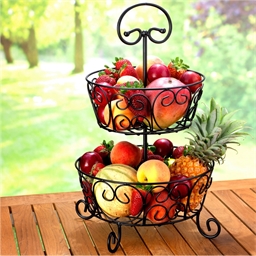 Corbeille à fruits 2 étages