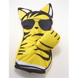 Manique chat jaune