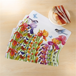 Lot de 4 sets de table fleurs des champs