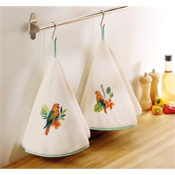 Lot de 2 essuie-mains perroquet