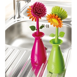 Set van twee afwasborstels bloem