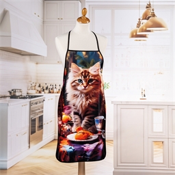 Tablier chat d'automne