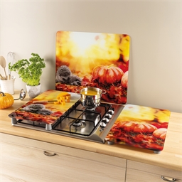 Lot de 2 couvre-plaques hérisson d'automne