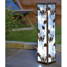 Lampe de sol papillons solaire