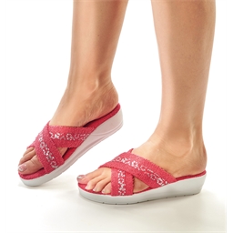 Mules croisées éponge Rouge - taille 36