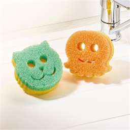 Lot de 2 éponges double face