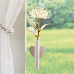 Rose phosphorescente et son support