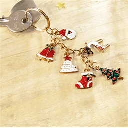 Porte-clefs 6 charms Noël