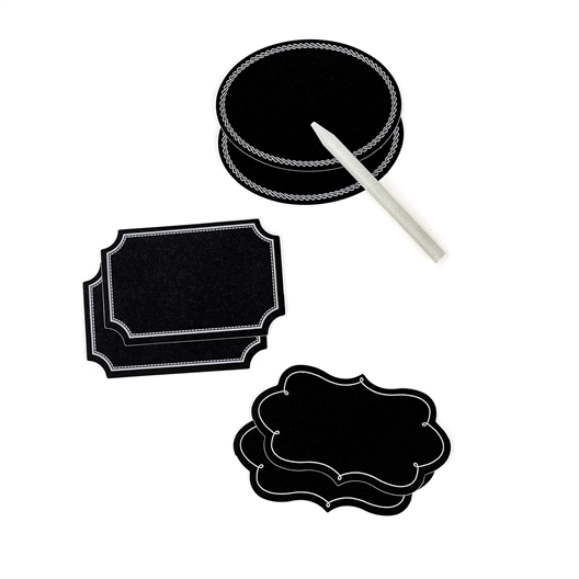 Set de 6 étiquettes tableau noir autocollantes