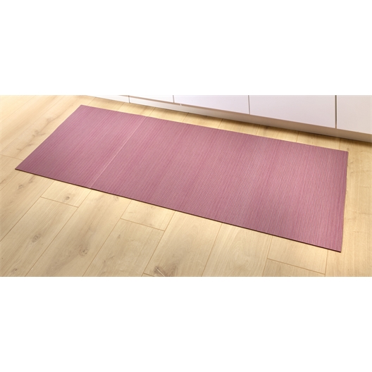 Tapis rayé 52 x 115 cm - Rose