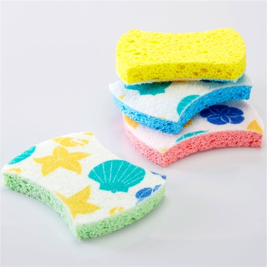 Lot de 4 éponges coquillage salle de bain