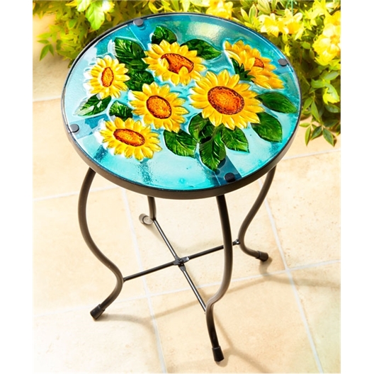 Sunflower pattern occasional table